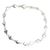 Pulsera acero blanco flores lisas
