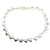 Pulsera de acero blanco corazones con linea calada