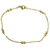 Pulsera de acero dorado con dos bolitas de 19,5 cm