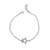 Pulsera de plata italiana cadena espejito centro de estrella con cubics 17 cm