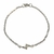 Pulsera de acero blanco con rayo central con cubics