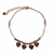 Pulsera de acero rose con cubics, centro de bolitas y 4 corazones