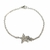 Pulsera espejito de acero blanco con dos estrellas