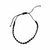 Pulsera de hilo negro ajustable con bolitas de plata - comprar online