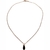 Collar rolo plata rodinada de 1 mm de grosor y 40 cm de largo con gota colgante