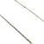 Cadena espiga de 3 mm de grosor de plata y oro de 60 cm de largo