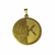 Dije de acero dorado con diseño MK de 3,8 cm de diametro
