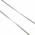 Cadena de eslabones ovalados chatos de plata italiana de 45 cm de largo