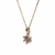 Collar de plata rose con dije de circulo de cubic de 40 cm - comprar online