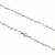 Cadena de plata formada por corazones entrelazados de 4 mm y 50 cm de largo