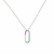 Collar de plata italiana estilo alfiler multicolor de 2 cm x 8 mm
