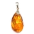 Dije gota cristal austriaco color naranja con puntera de plata 3 cm x 1 cm