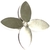 Dije flor de acero esmerilado con circon blanco central