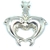 Dije de plata inflada delfines en forma de corazon 2 cm alto x 1,5 cm ancho