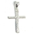 Dije de plata cruz en relieve con microengarce 2,9 cm de alto x 1,5 cm de ancho