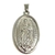 Dije/ cunero ovalado con Virgen de Guadalupe de 4 cm alto x 2,8 cm ancho