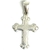 Dije de plata cruz con puntas redondeadas de 2,8 cm alto x 1,6 cm ancho