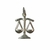 Dije de plata balanza de la justicia calada de 2.5 cm x 1.5 cm