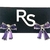 Aros moñitos de bijou americana con baguettes de color violeta 1,3 cm x 1,2 cm