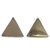 Aros triangulos pegados de plata italiana de 1,1 cm x 1,1 cm