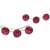 Aros trepadores plata con circones color rubi de 3 cm de largo x 6 mm ancho