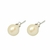 Aros de perlitas de 7 mm color beige con base de plata italiana - comprar online