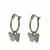 Argollitas de acero con mariposas colgantes - comprar online