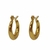 Argollitas de acero dorado bombe irregulares - comprar online