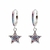 Argollitas de plata con estrella colgante y cubics multicolores - comprar online