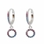 Argollitas de plata con circulo calado y cubics multicolores - comprar online