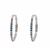 Argollitas de plata con cubics multicolores de 2.1 cm de diametro - comprar online