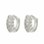 Argollitas de plata cubanitas con baguettes y cubics de 1,2 cm - comprar online