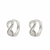 Argollitas de acero blanco con infinito calado de cubics - comprar online