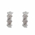 Argollitas de plata italiana con frente de estrellas microengarzadas de 1.3 cm