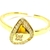 Anillo de plata dorada con triangulo microengarzado - comprar online