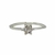 Anillo de plata solitario con cubic en forma de flor - comprar online