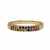 Anillo de acero dorado medio sin fin con doble fila de cubics multicolores - comprar online