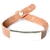 Pulsera cuerina marron con barra central de acero lisa de 22 cm de largo