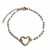 Pulsera de acero rose con corazon calado