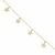 Pulsera de plata dorada cadena espejito con estrellas colgantes con cubics