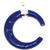 Dije de luna de lapislazuli engarce de plata italiana de 3,8 cm x 3 cm