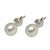 Aros de perlitas de 6 mm color blanco con base de plata italiana - comprar online