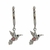 Argollitas de acero con colibris de cubics - tienda online