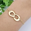 Pulseira infinito grosso banhada a ouro 18k