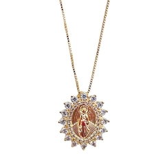 Colar Nossa Senhora de Fátima banhado a ouro 18k - comprar online