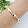 Bracelete amassadinho banhado a ouro 18k