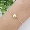 Pulseira bola fosca banhada a ouro 18k