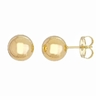 Brinco bola 12mm banhado a ouro 18k