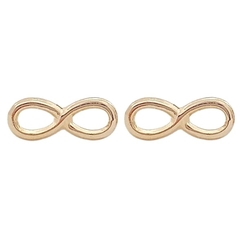 Brinco infinito banhado a ouro 18k