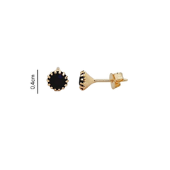 Brinco ponto preto banhado a ouro 18k - comprar online